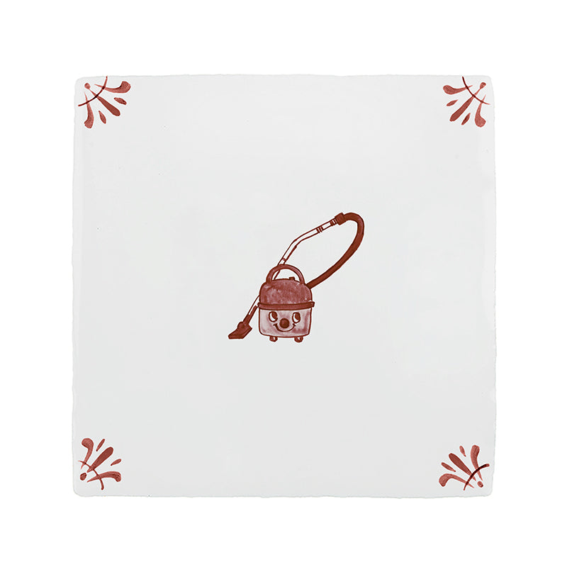 The Happy Hoover Delft Tile