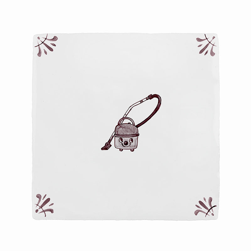 The Happy Hoover Delft Tile