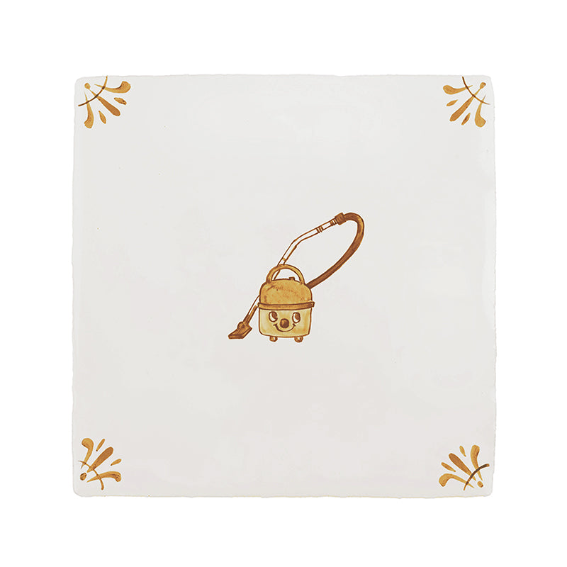 The Happy Hoover Delft Tile