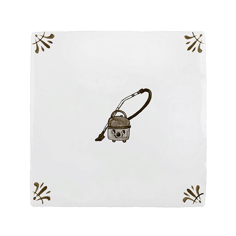 The Happy Hoover Delft Tile