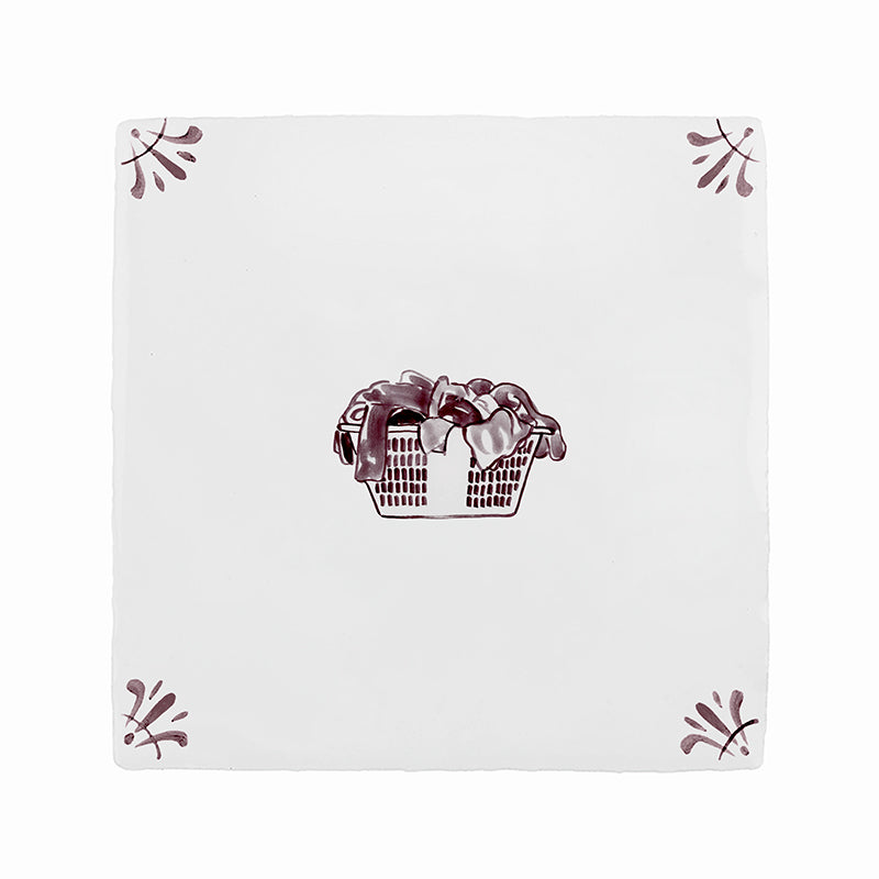 Washing Basket Delft Tile