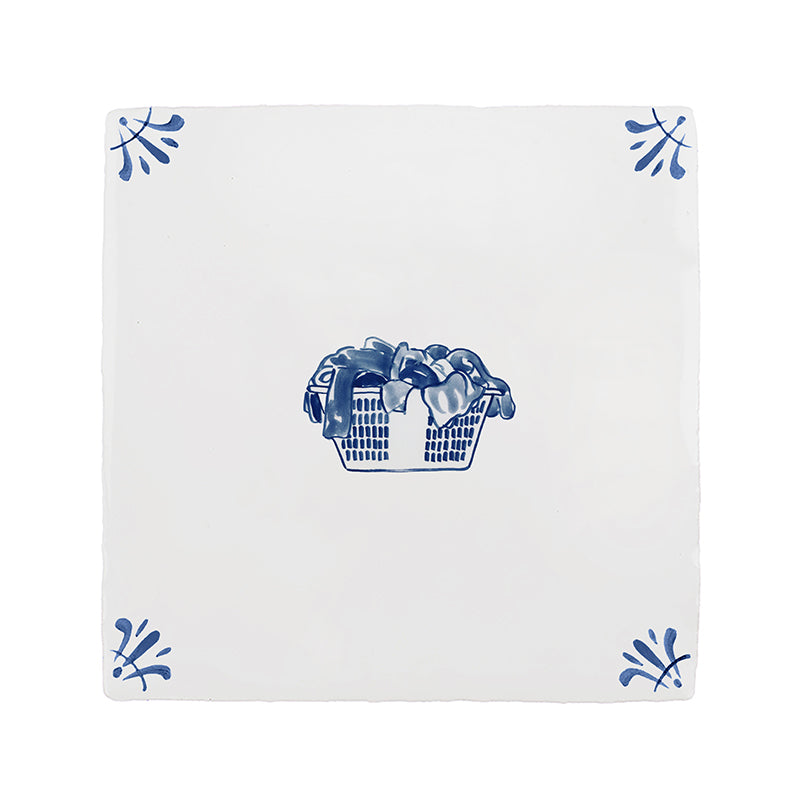 Washing Basket Delft Tile