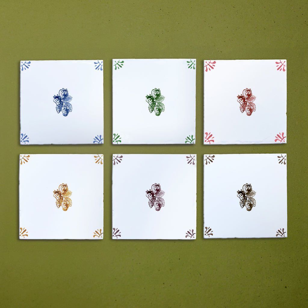Wild Strawberries Delft Tile