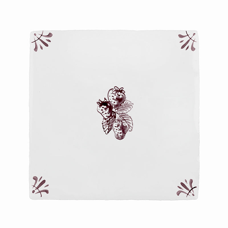 Wild Strawberries Delft Tile