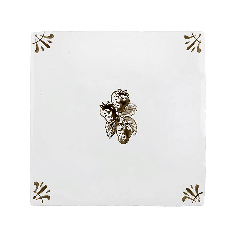 Wild Strawberries Delft Tile