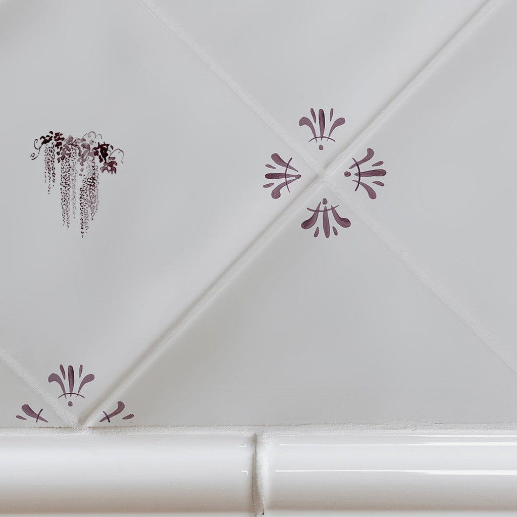 Wisteria Delft Tile
