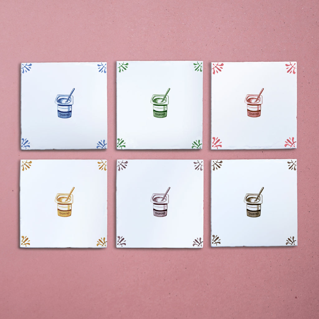 Yoghurt Delft Tile