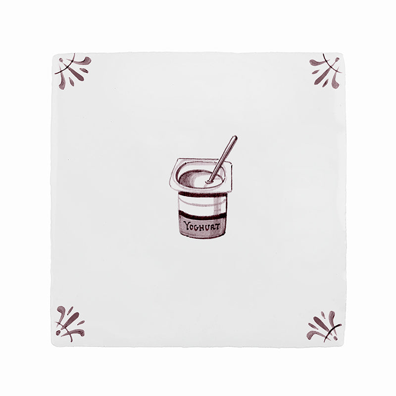 Yoghurt Delft Tile