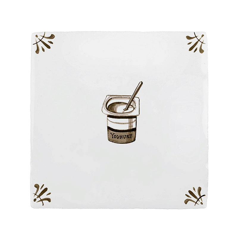 Yoghurt Delft Tile