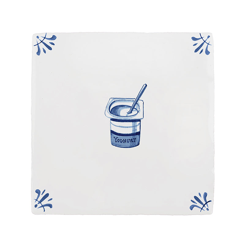 Yoghurt Delft Tile