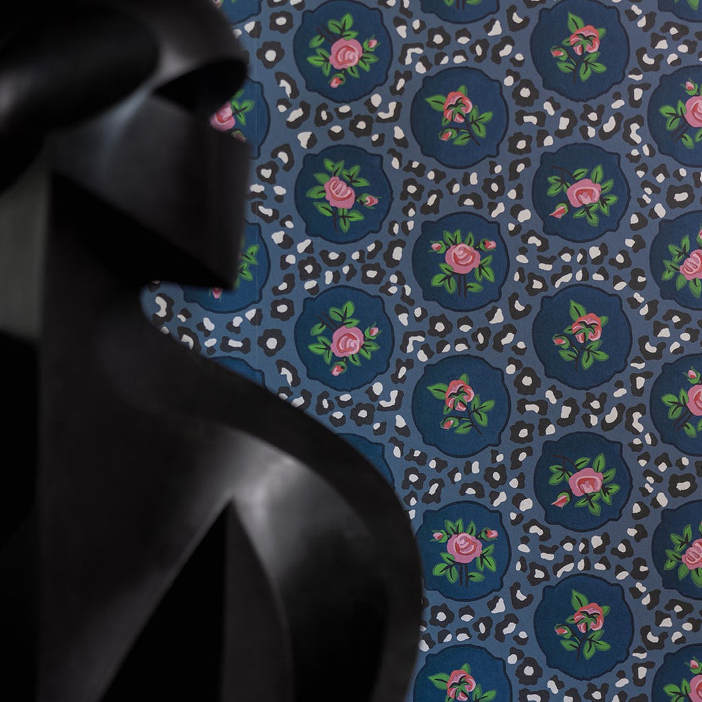 Leopard and Roses Wallpaper
