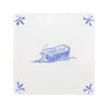 End of Line, Sponge Delft Tile, Blue, 12.5cm