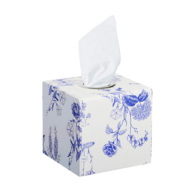 Delft Toile De Jouy Tissue Box