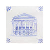 End of Line, Royal Opera House Delft Tile, Blue, 12.5cm