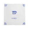 End of Line, Virgo Delft Tile, Blue, 12.5cm
