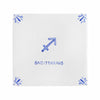 End of Line, Sagittarius Delft Tile, Blue, 12.5cm
