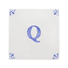 End of Line, Alphabet Q Delft Tile, Blue, 12.5cm