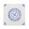 End of Line, Roulette Wheel Delft Tile, Blue, 12.5cm
