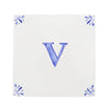 End of Line, Alphabet V Delft Tile, Blue, 12.5cm